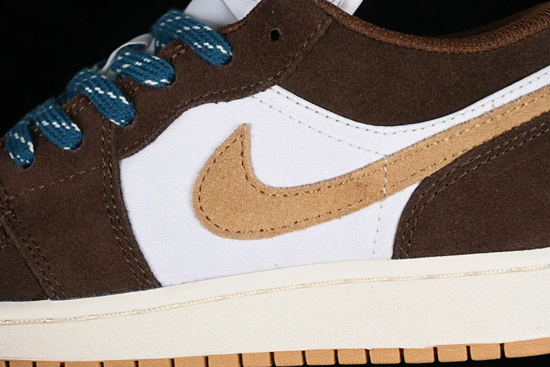 All categories Air Jordan Jordan series basketball shoes Air Jordan 1 Low G version pure original Air Jordan 1 Low "Cacao Wow" AJ1 Joe 1 Mocha color low-top cultural casual sneakers FB2216-200